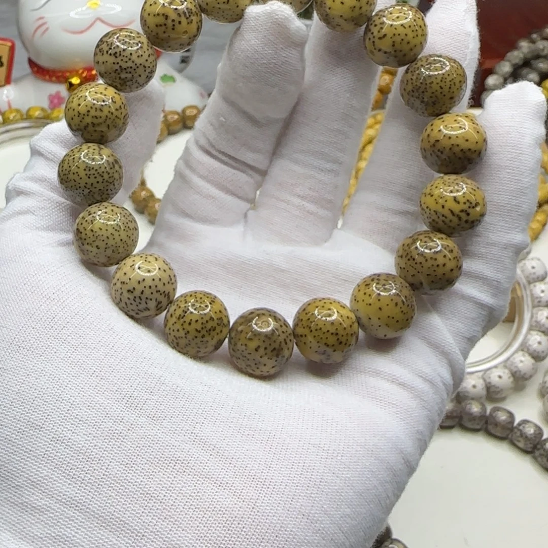 拐***炖手串星月菩提石玉料14×14正圆