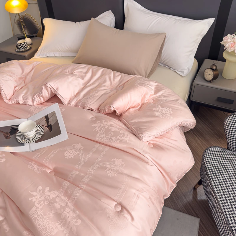 喜结良缘高端欧式提花子母被二合一拉链款双人春秋被芯四季通用