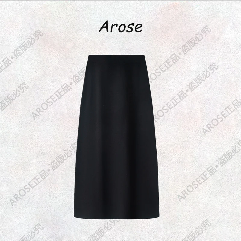 【AR0SE•正品】高腰包臀裙半身裙秋冬半身款长裙气质包臀中长款4009