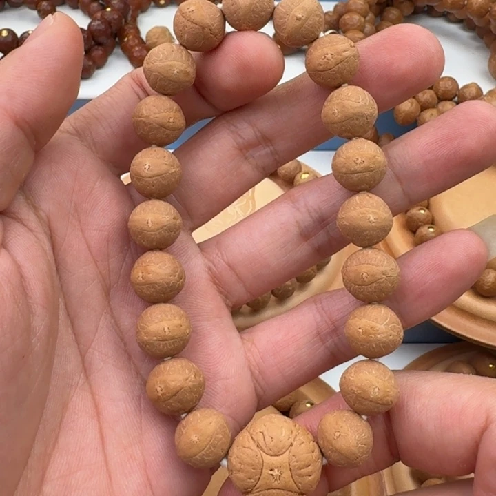 凤眼菩提手串12实心籽球圆