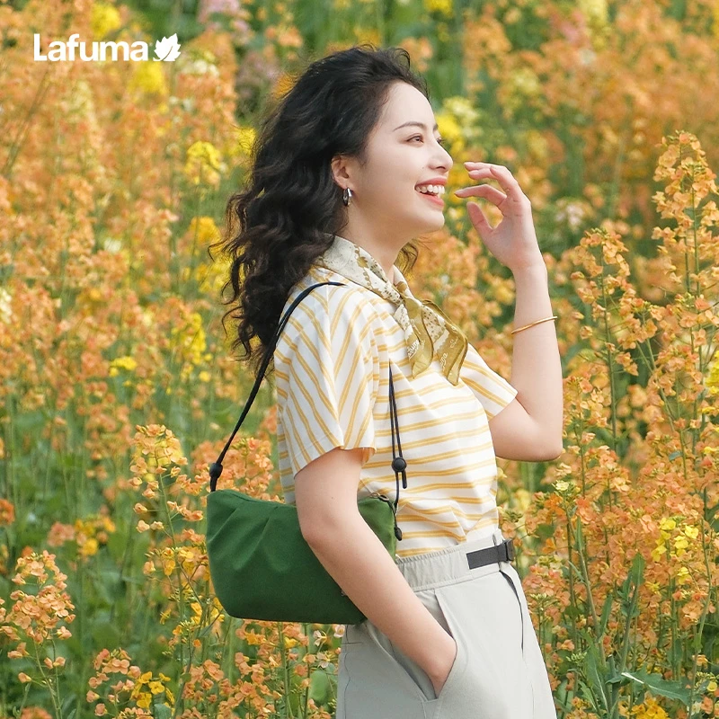 LAFUMA乐飞叶户外25休闲轻便女单肩包束口可调节印花包LEBA5AC03