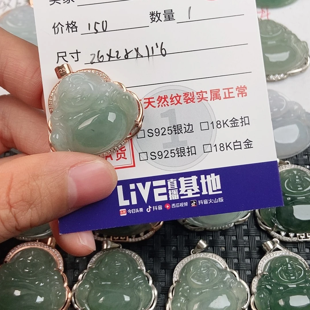 翡翠银S925镶嵌颈饰