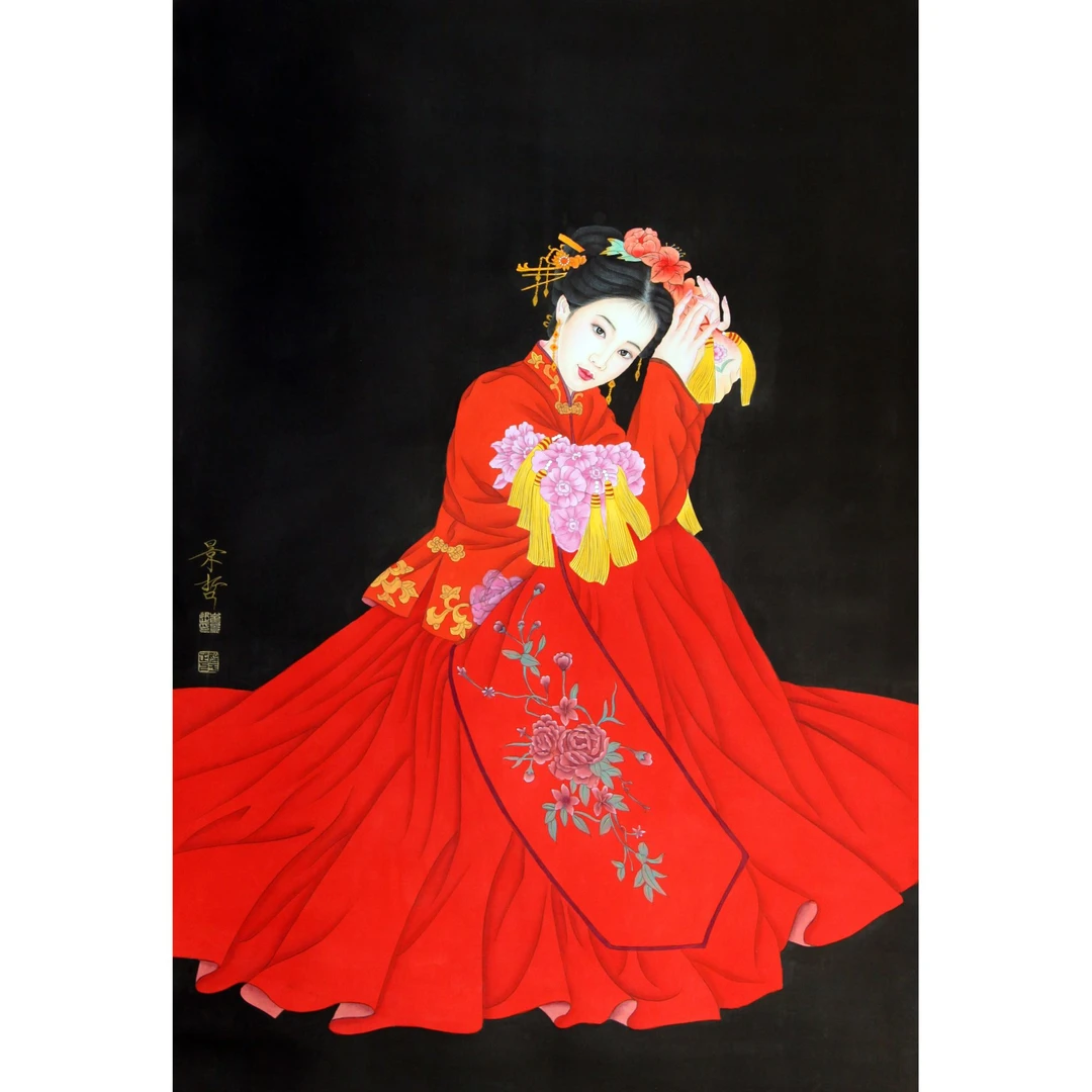 9  崔景哲  少女  112X74  绢本立轴