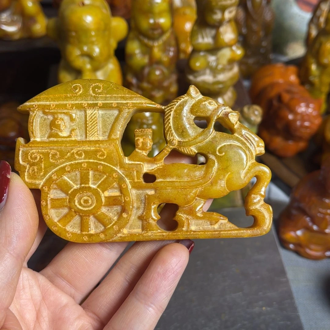 蛇纹石玉合金颈饰