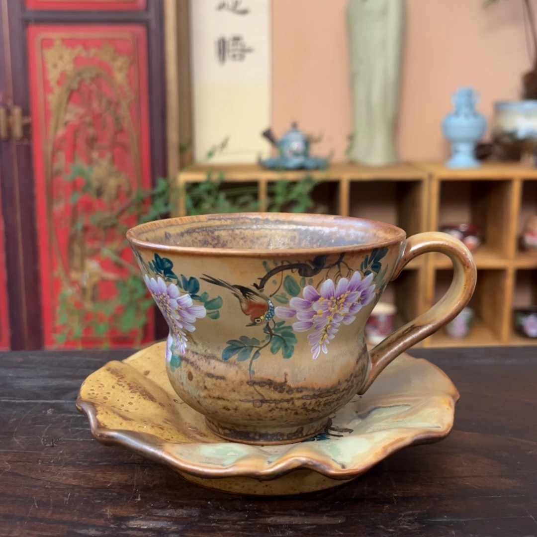 柴烧手工手绘陶瓷