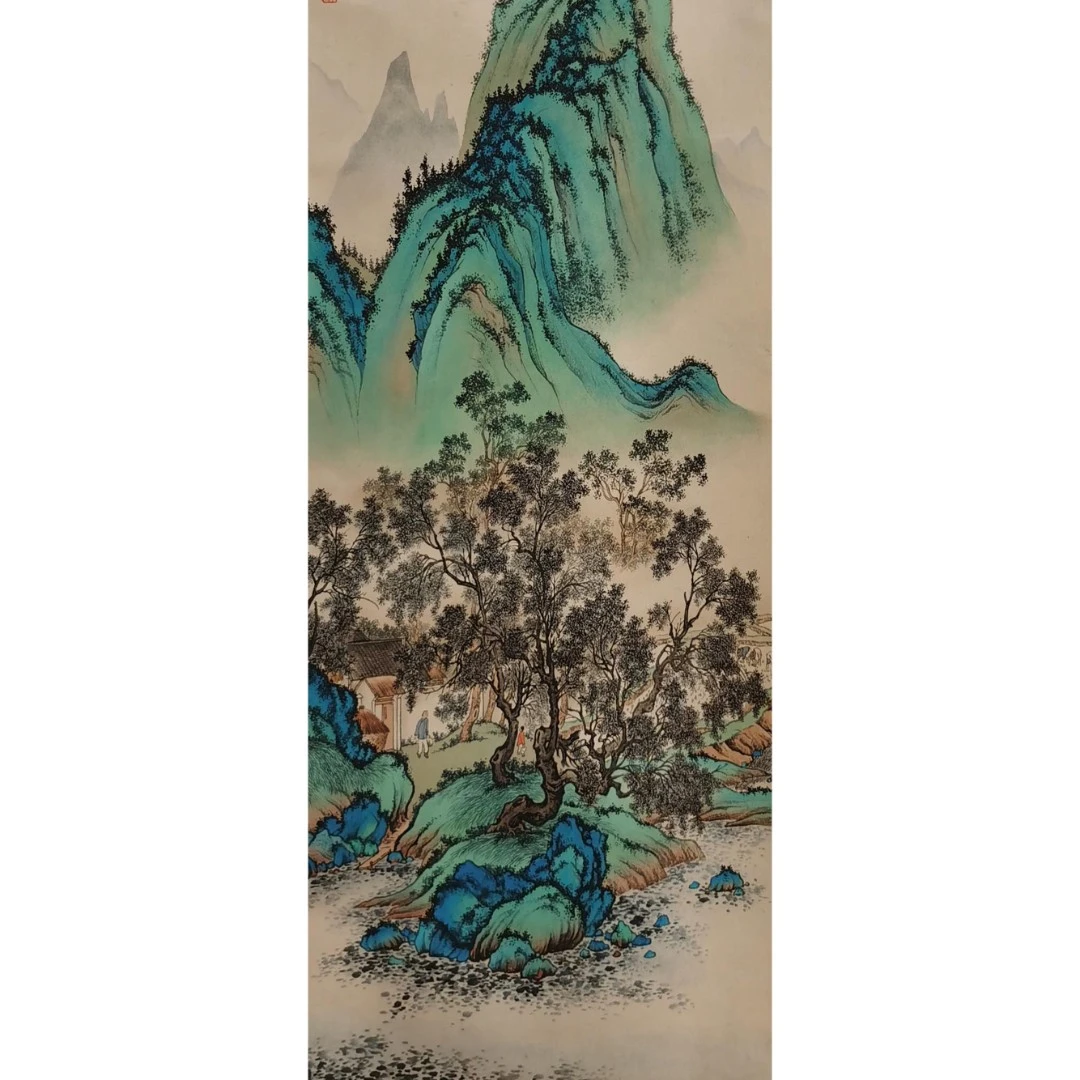 【辽拍】V251110-1-28《山水》（3平尺）纸本立轴 DD1