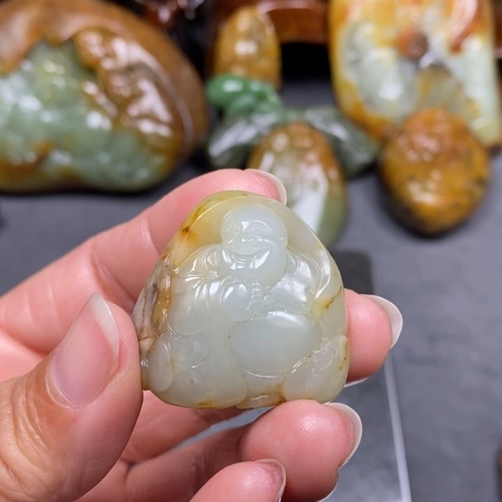 和田玉未镶嵌挂件