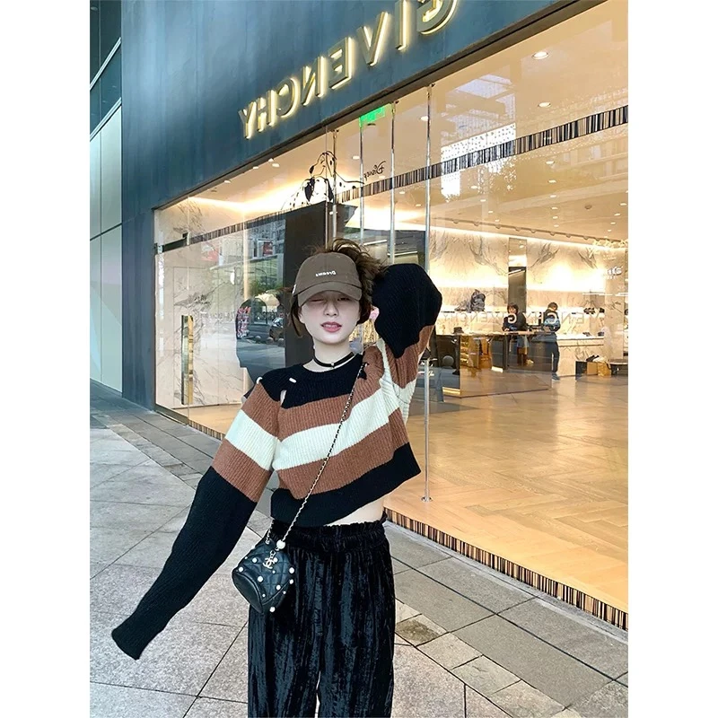 7466 冬季新款毛衣简约韩版针织衫