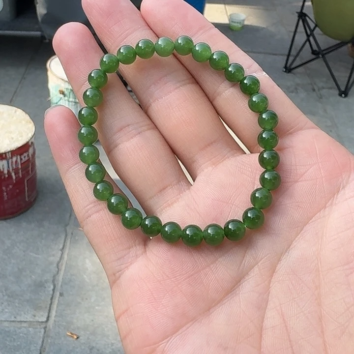 手链未镶嵌和田玉（碧玉）