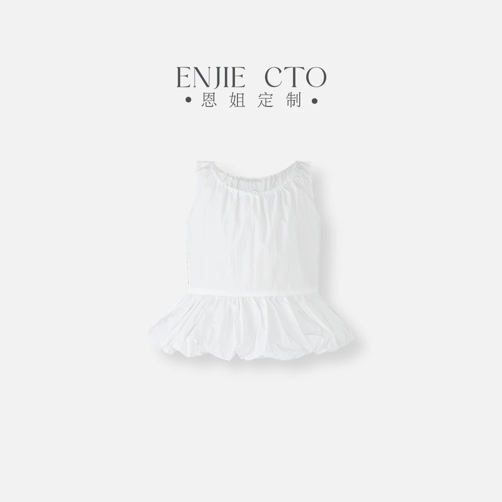 【恩姐定制】夏季童装女童休闲立体花背心裙ENCK7022