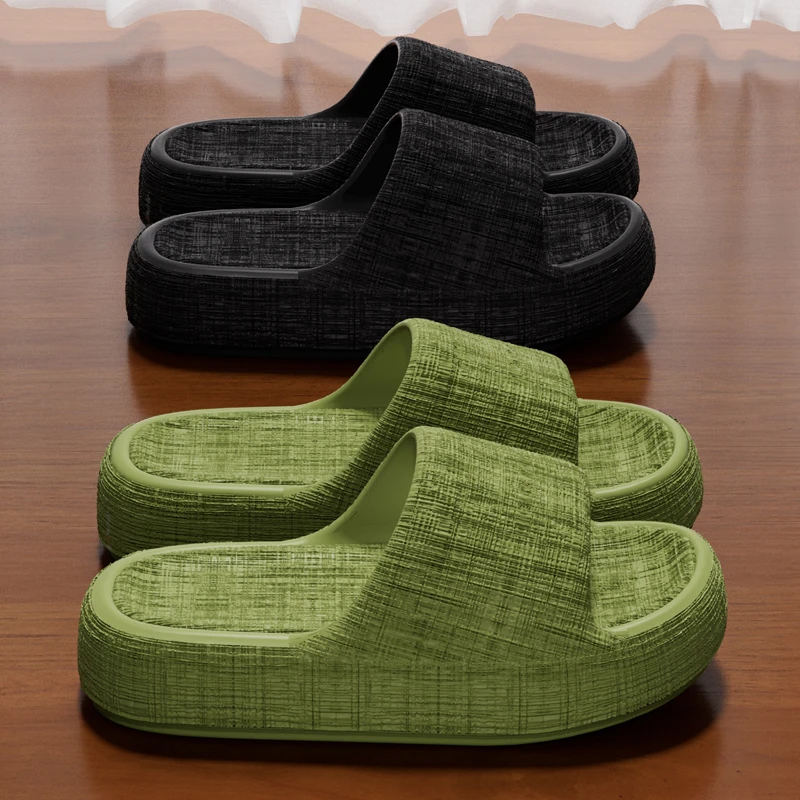足康乐踩屎感凉拖鞋女士夏季2025新款家居室内防滑外穿厚底拖鞋男