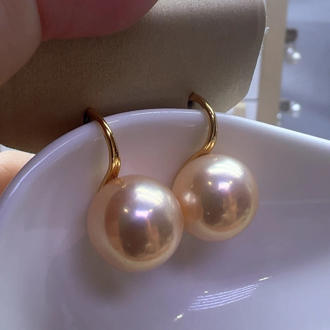 银S925镶嵌淡水珍珠耳饰