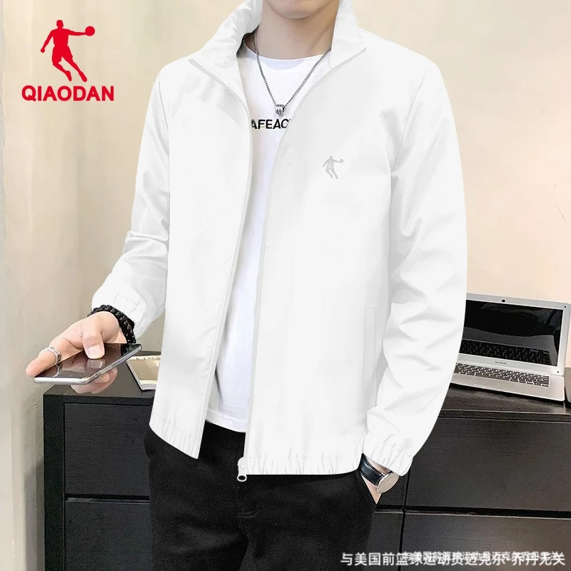 乔丹外套男新款休闲夹克2025春季开衫运动新款潮流立领梭织风衣