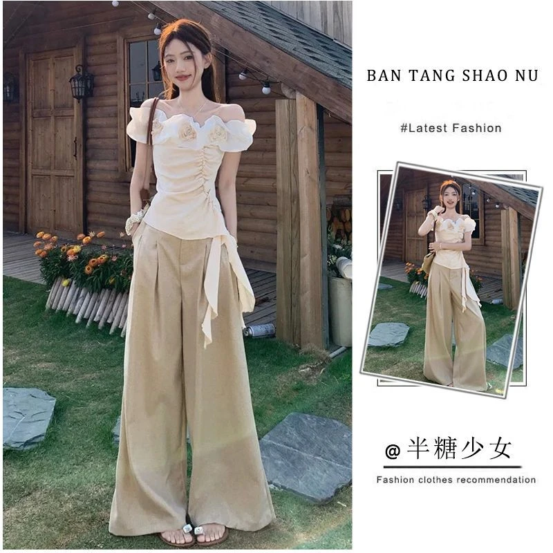 老钱风松弛感女装贵气K纯欲风辣妹套装女2025夏季新款韩版洋气一