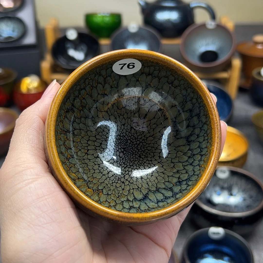 茶盏鹧鸪波体手工