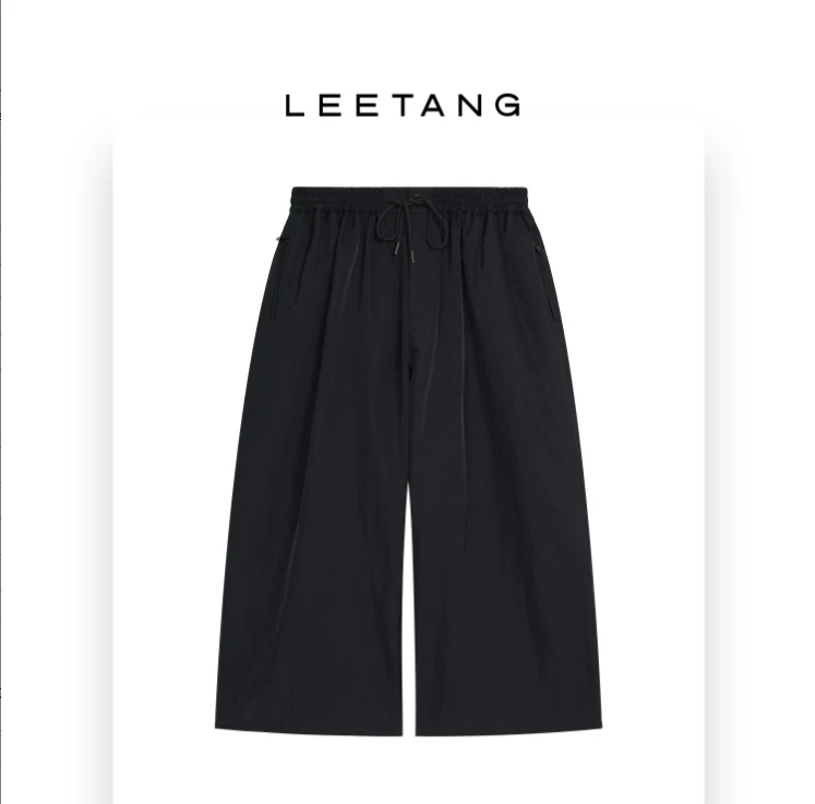 【LEETANG】宽松简约抽绳松紧腰休闲裤LT-Y2441