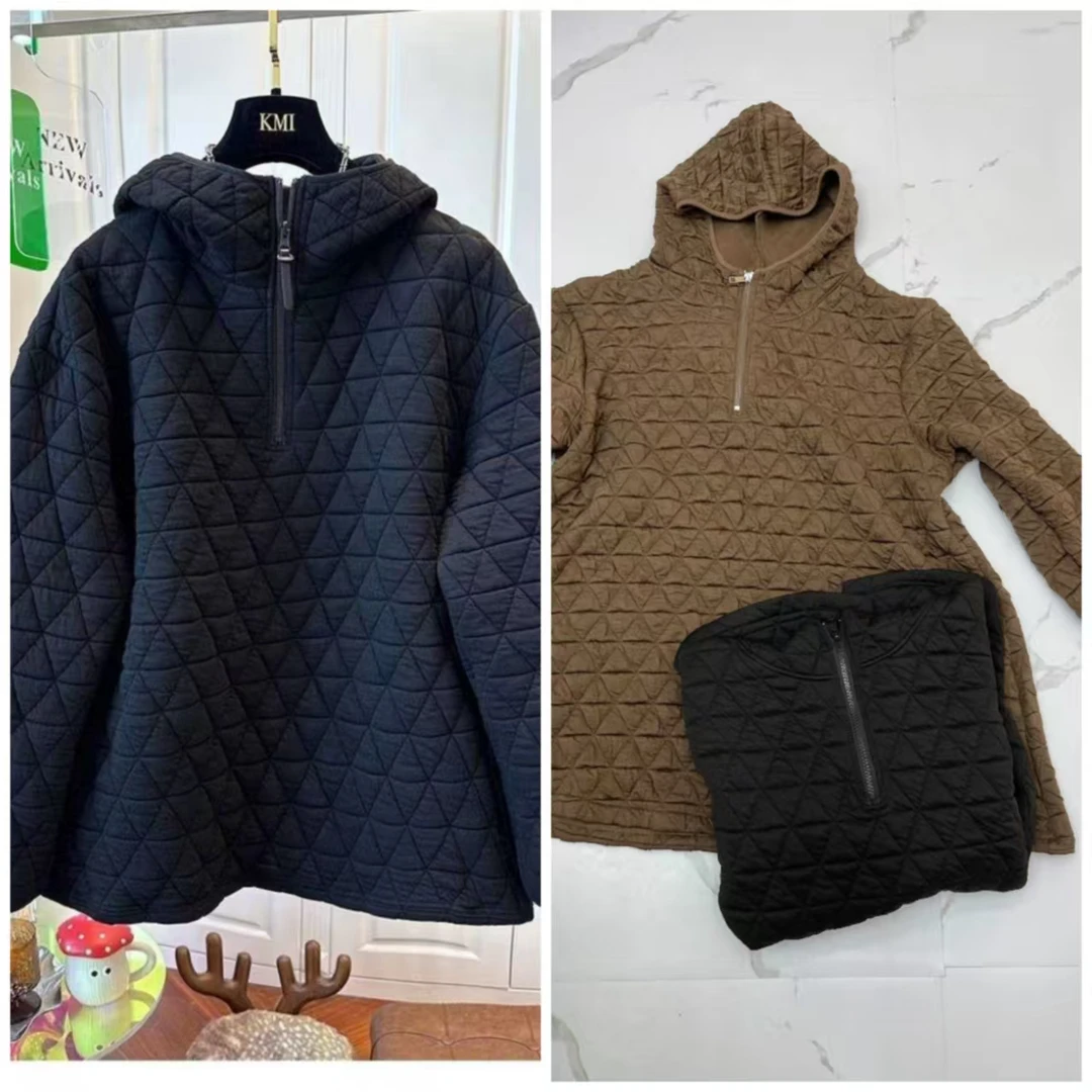 冬季新款大码欧韩泡泡棉连帽卫衣8900