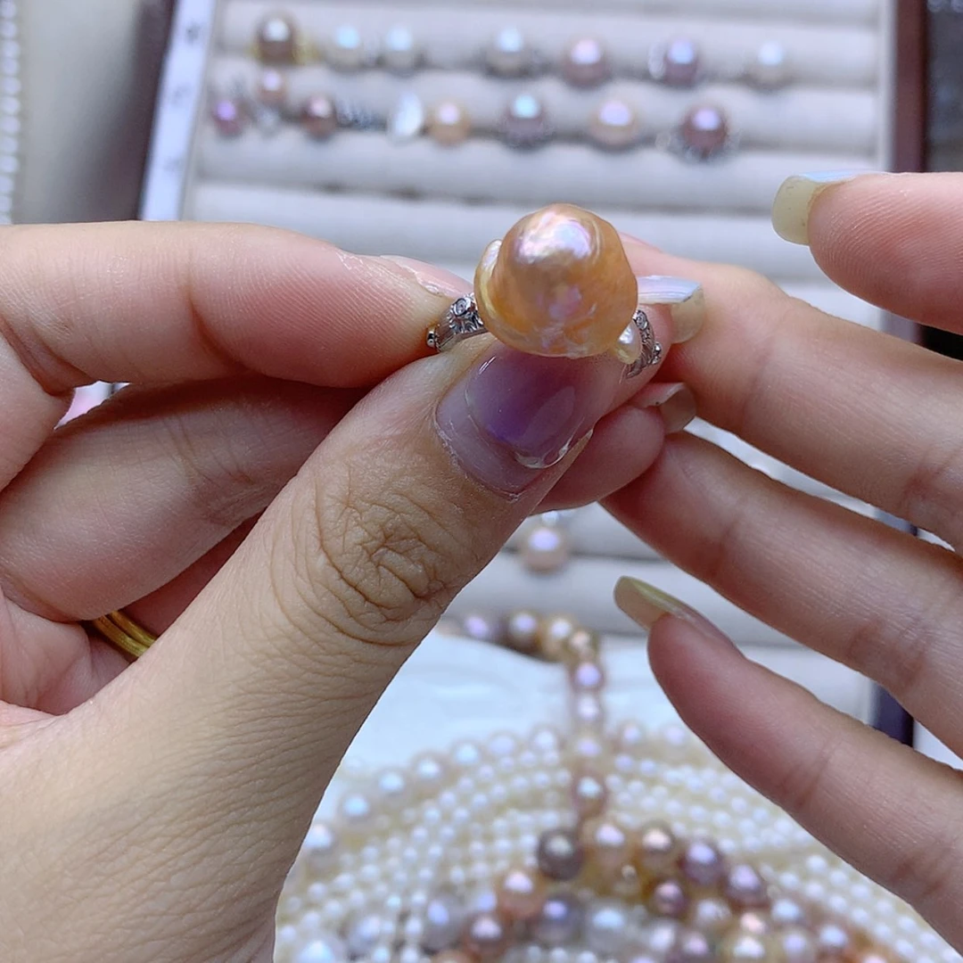 【闪购商品】戒指银S925镶嵌淡水珍珠