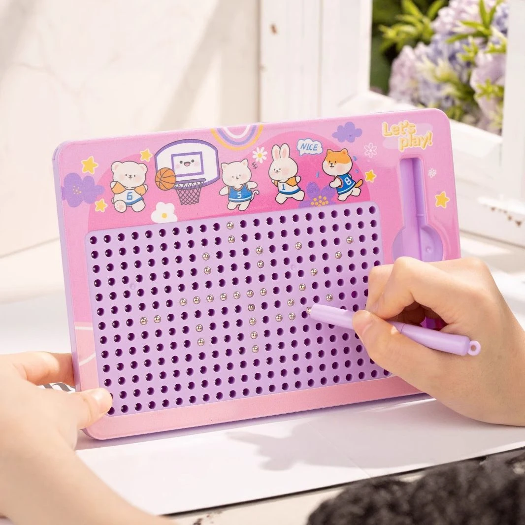 开学礼物新款大号解压磁吸钢珠磁力画板钥匙扣玩具挂件儿童写字J