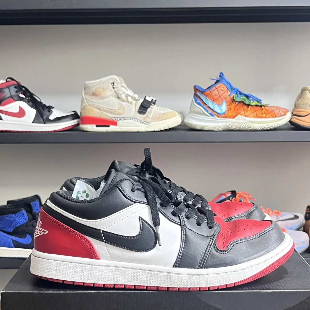 43码耐克 Air Jordan 1 复古潮流 运动休闲鞋 低帮/黑红脚趾 二手