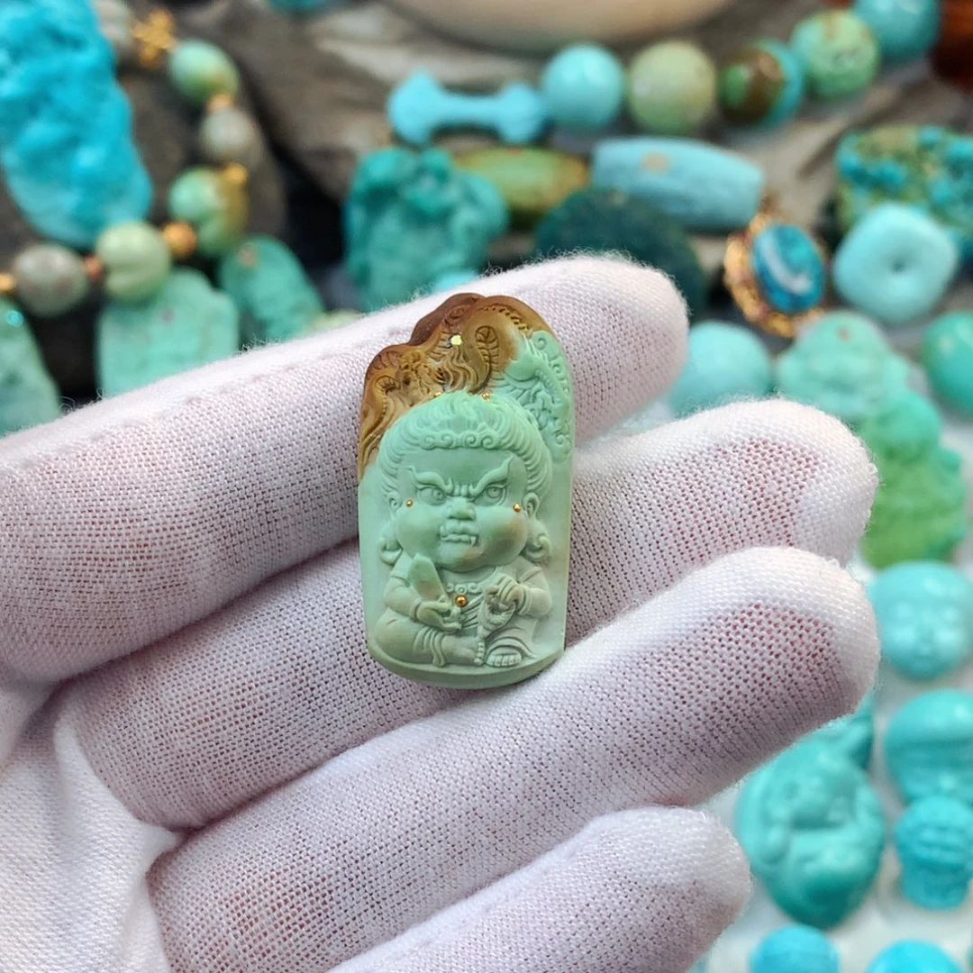 未镶嵌绿松石珠宝半成品