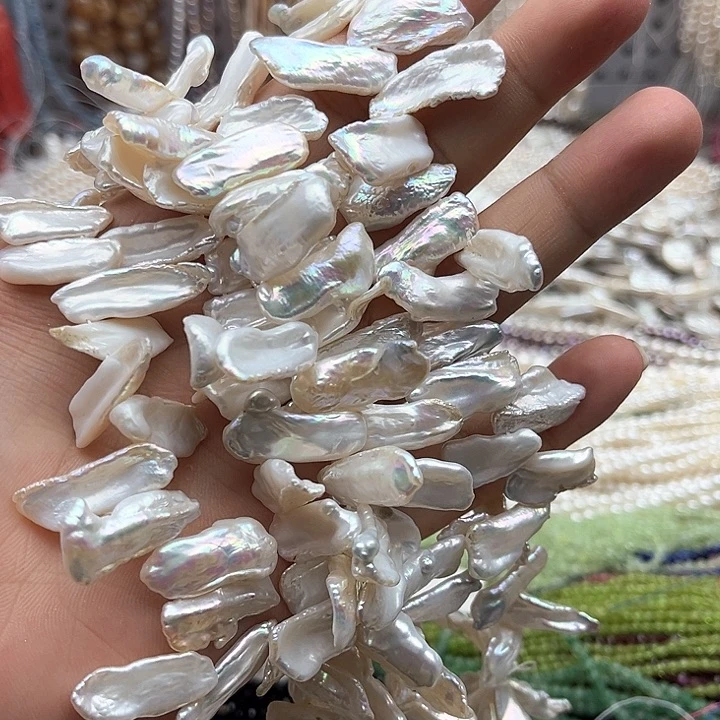 未镶嵌玛瑙/玉髓珠宝半成品一条大花瓣巴洛克珍珠