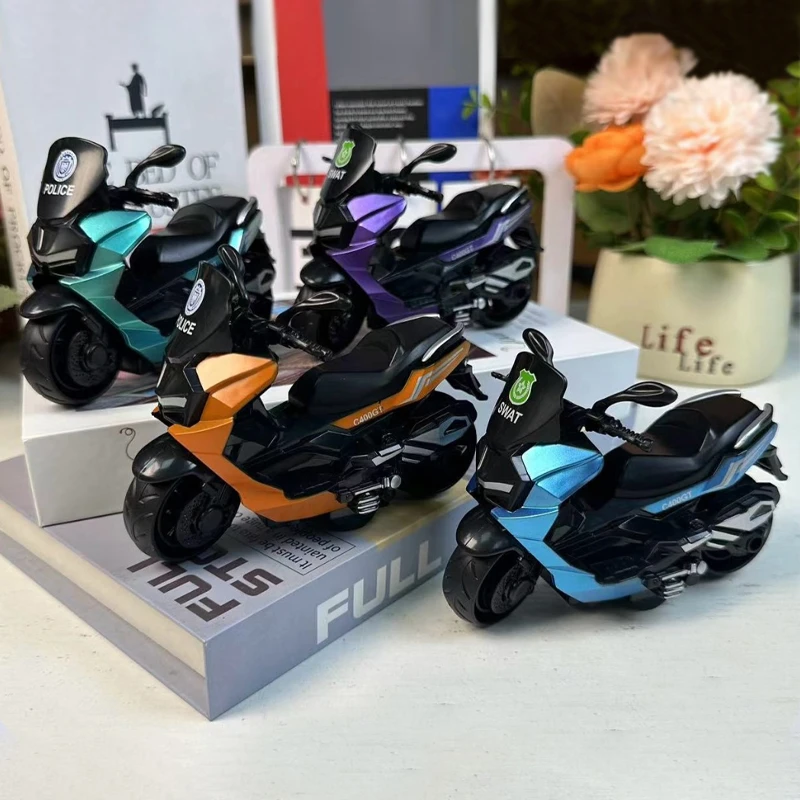 摩托车玩具男孩仿真机车模型惯性小汽车儿童礼物耐摔宝宝玩具车