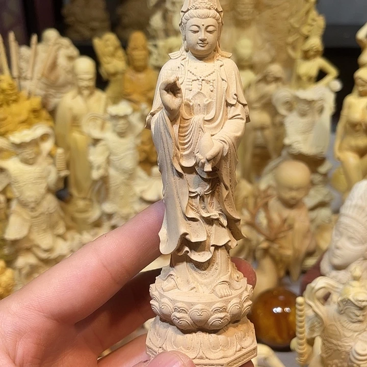 黄杨木瑕疵念珠观音