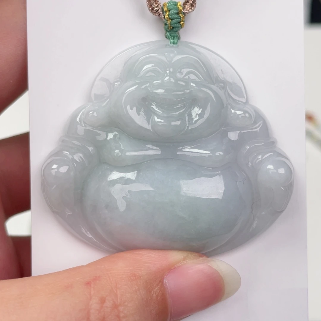 翡翠未镶嵌颈饰佛公