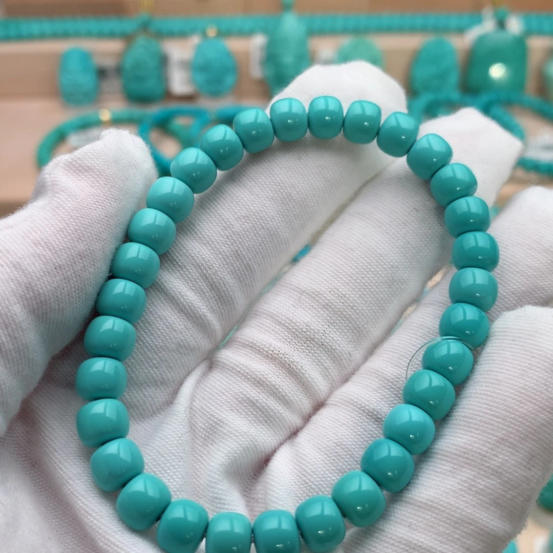 绿松石未镶嵌珠宝奇石6.8mm