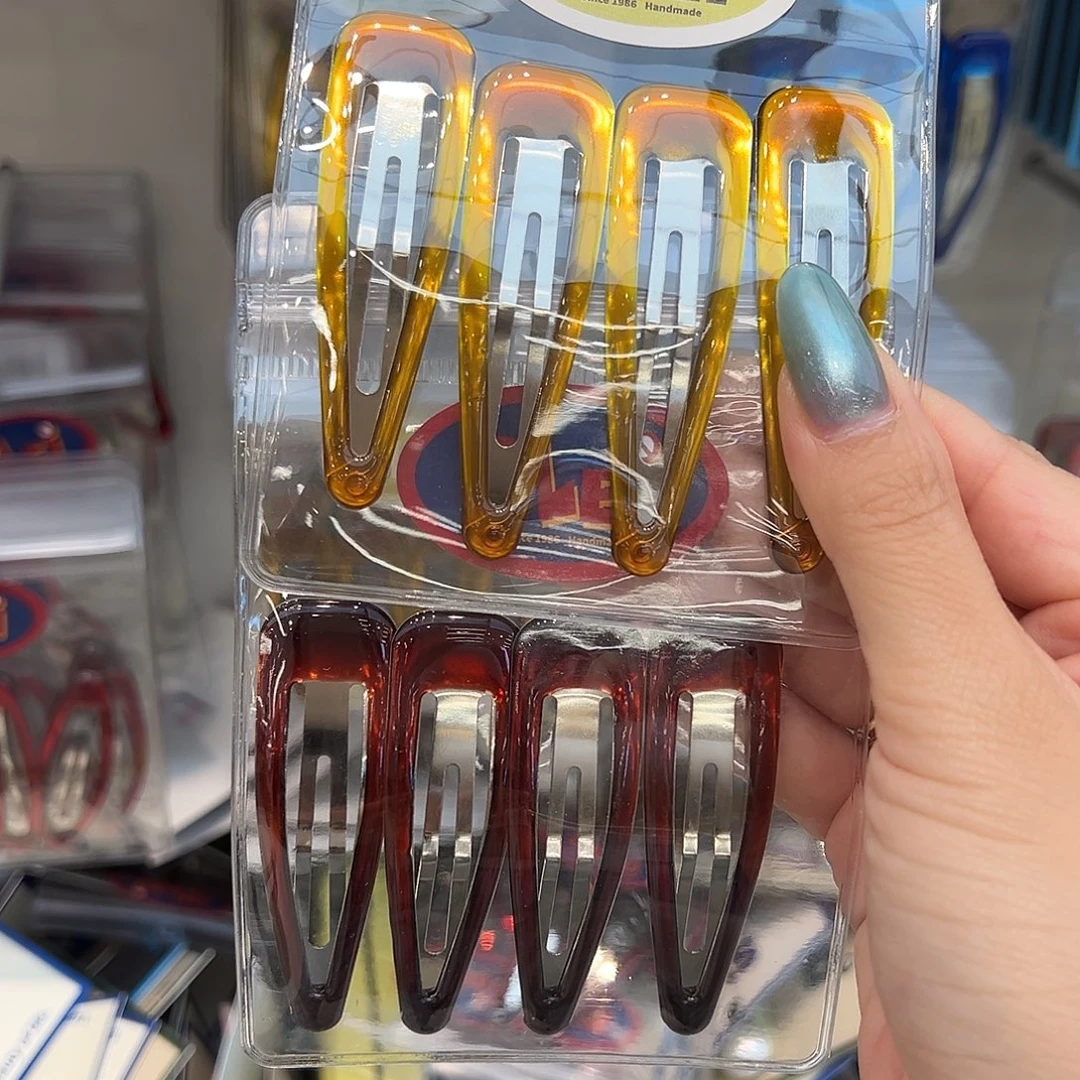 非金属无焦糖色红色滴油掰掰夹组合