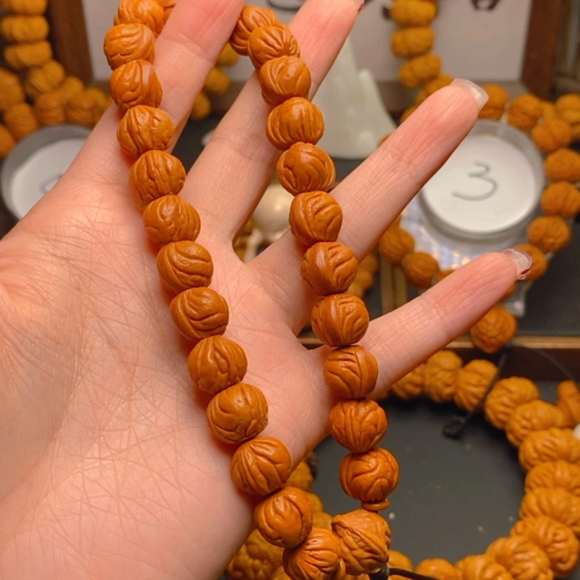 【闪购商品】桃核手串?***?龙文桃核