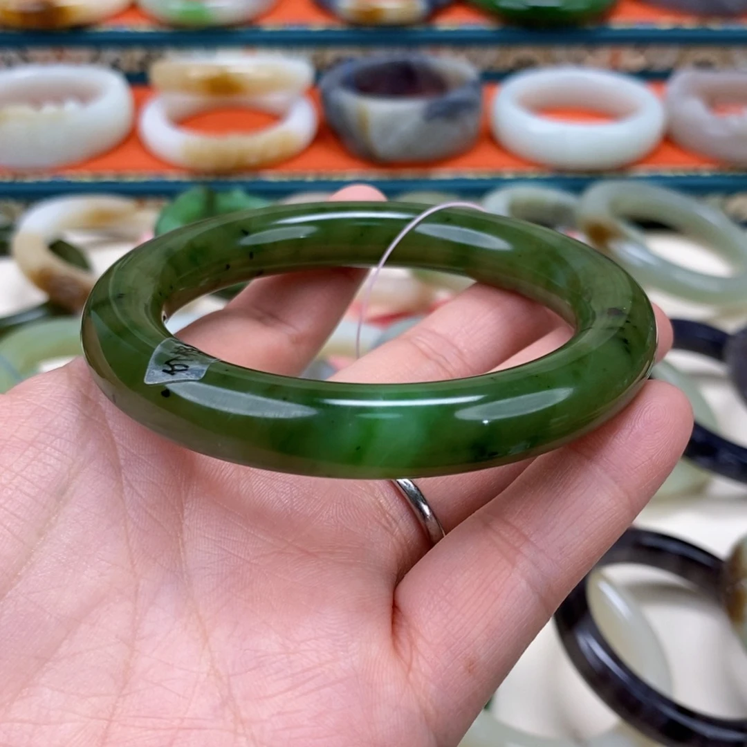 和田玉手镯59.4未镶嵌老*