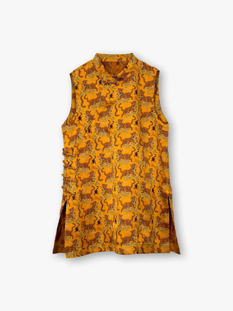 【素千玺】奥黛裙上衣国风桑蚕丝香云纱提花花萝时尚轻奢百搭系列