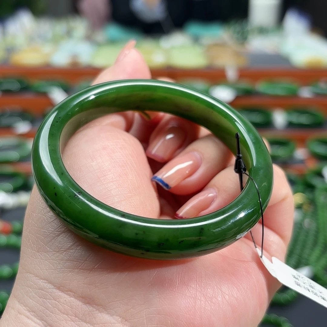 和田玉未镶嵌手镯56-57