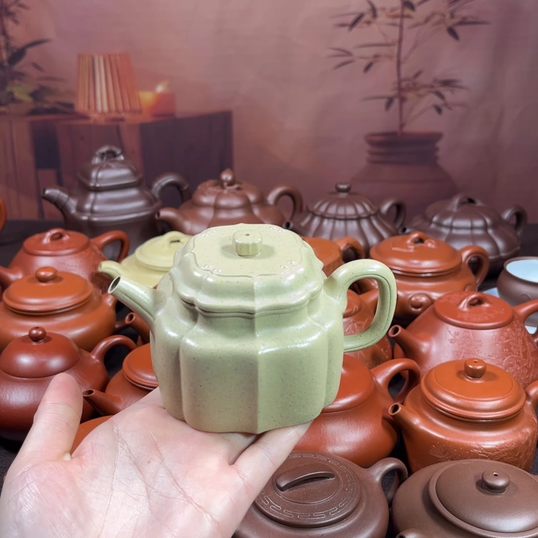 茶壶紫砂原矿本绿180毫升