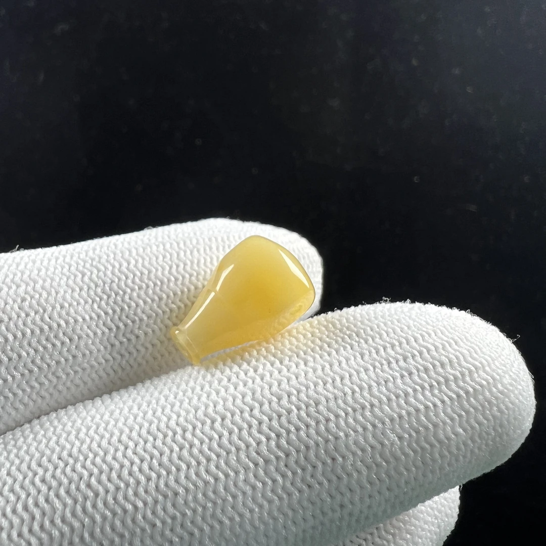 Y2207天然原矿蜜蜡 妖花三通 9*15mm抖音基地质检发货