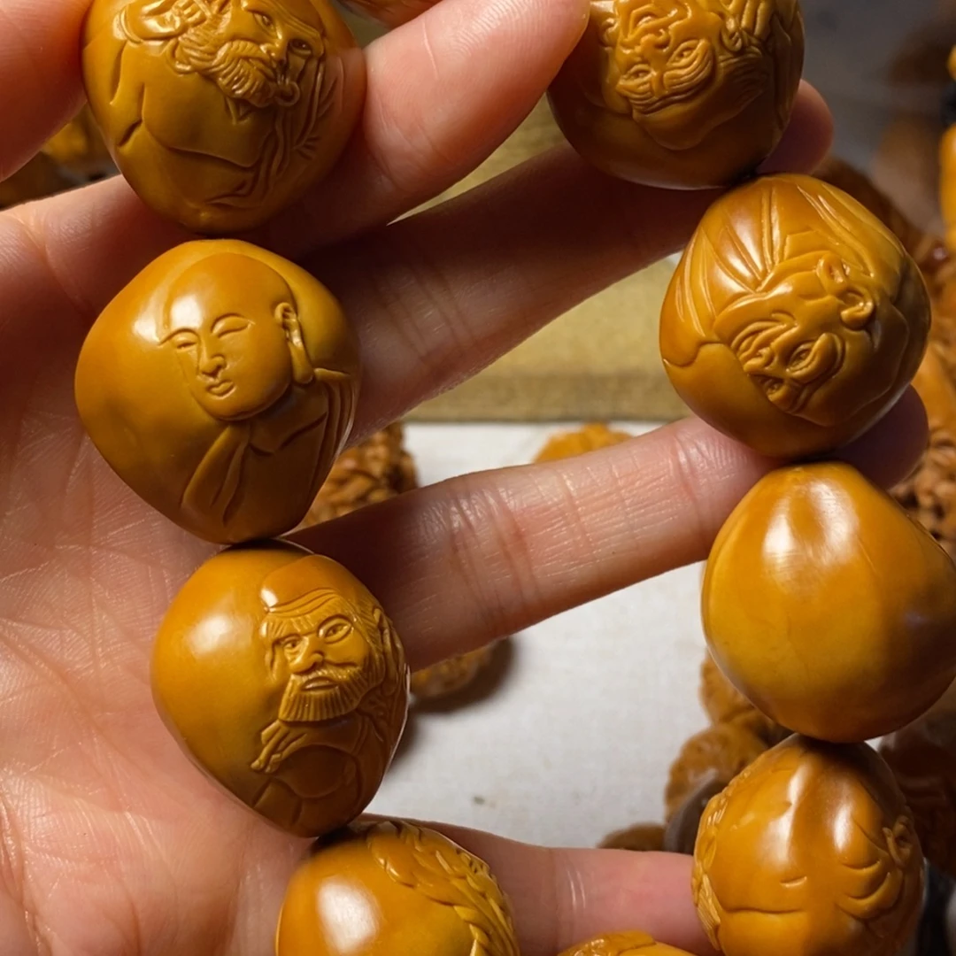 东***虎橄榄核手串/手链精品十八罗汉