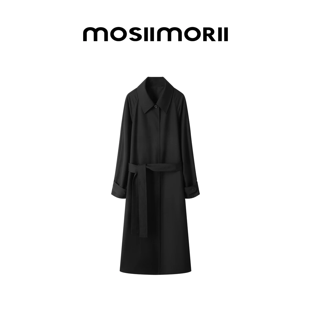 【夏目黑山】洋气新款高级设计师时尚气场强大轻奢秋季休闲风衣外套