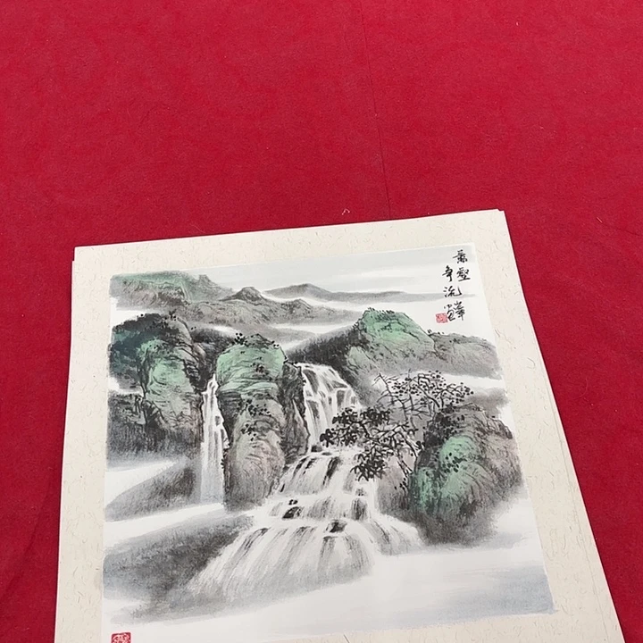 国画花鸟等图案为一体而