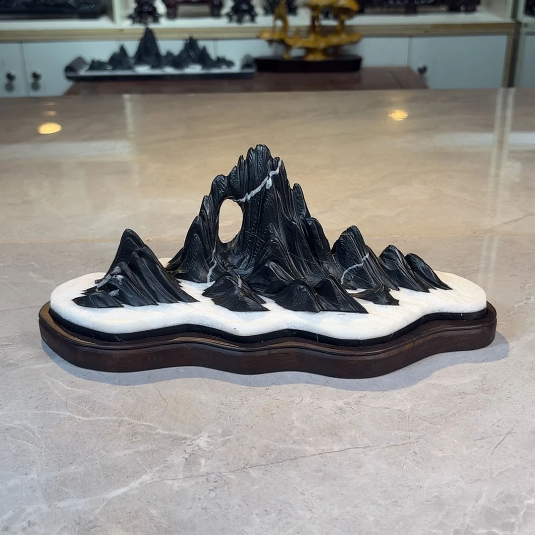 灵璧石手工雕刻奇石摆件