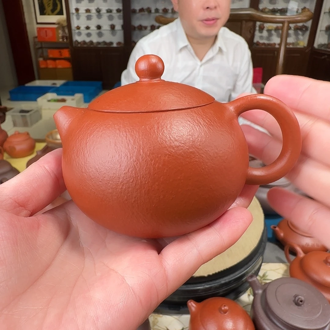 紫砂茶壶西施朱泥200