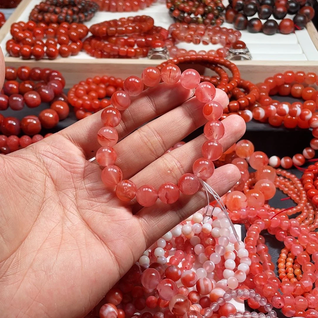 敲***瓶手链未镶嵌南红玛瑙