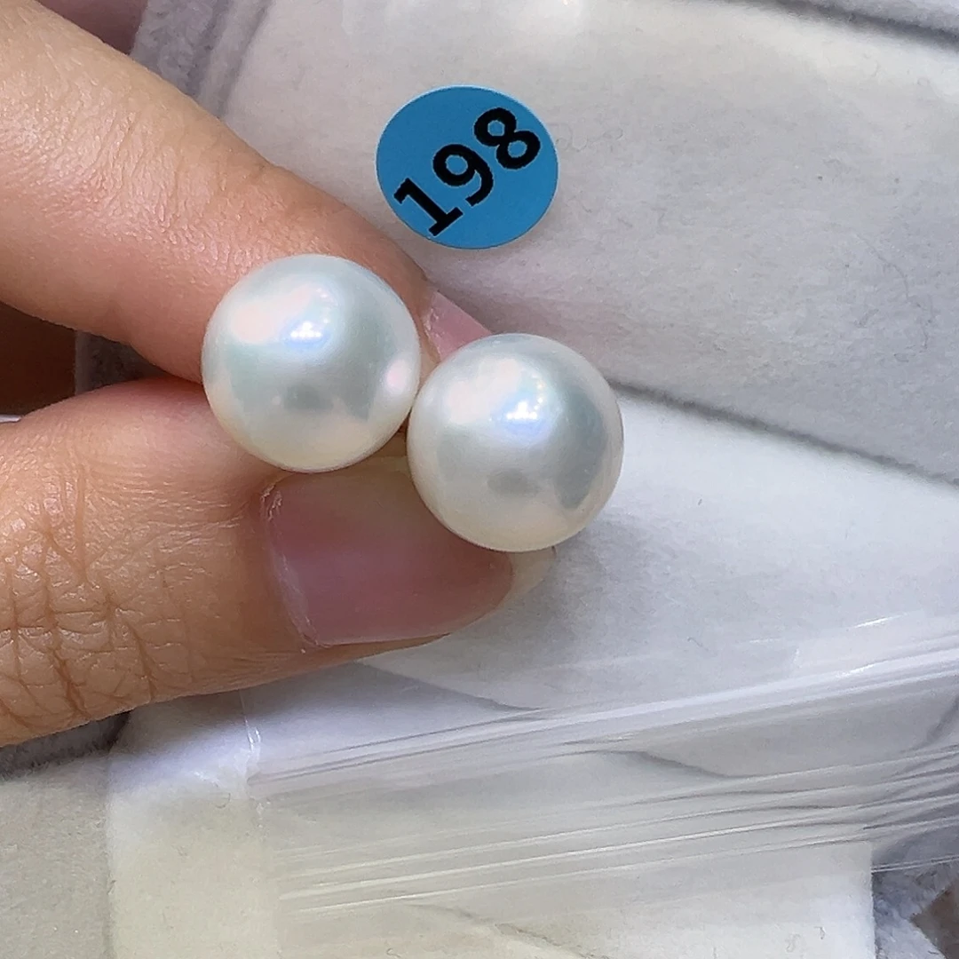 淡水珍珠银S925镶嵌耳饰