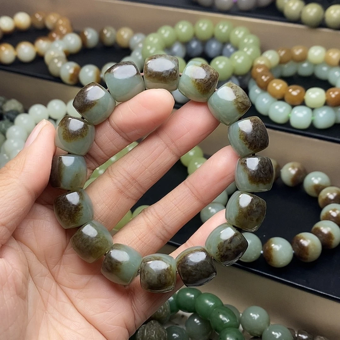 和田玉未镶嵌手链卡14