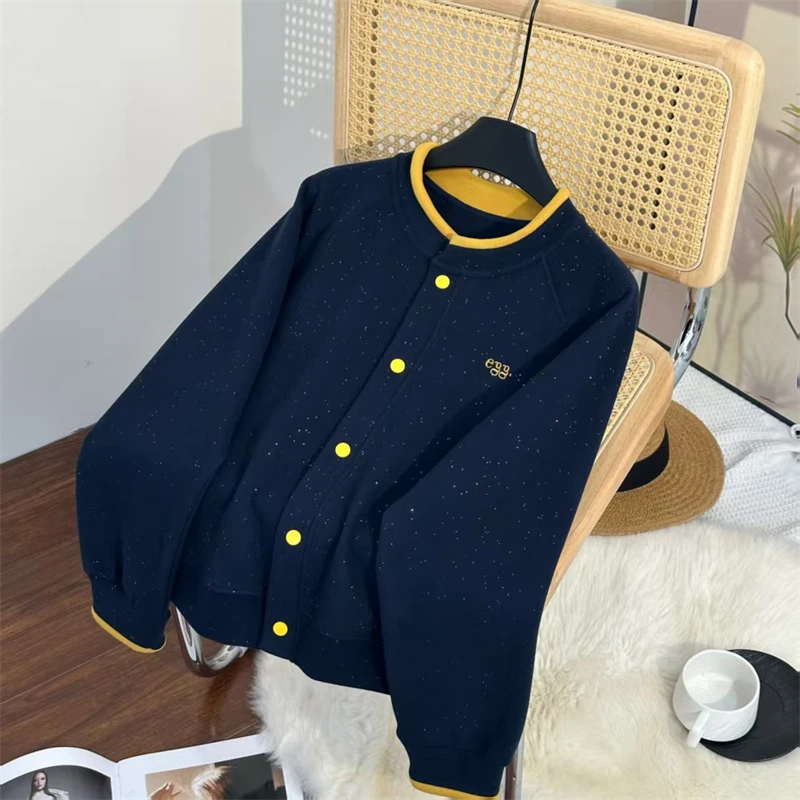 XIAOYOU-「洋气减龄」2025早春新款百搭时尚休闲拼接女短外套O-Q807