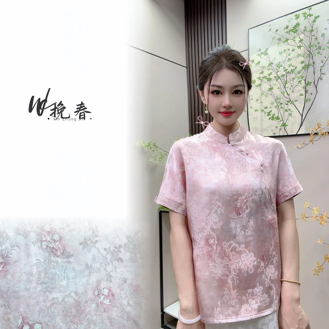 【满园桃花】新中式国风显瘦百搭时尚高端女短袖