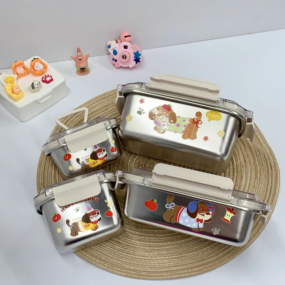 新款不锈钢保鲜盒摆摊野餐保鲜盒带盖防尘保鲜盒多用盒冰箱收纳盒