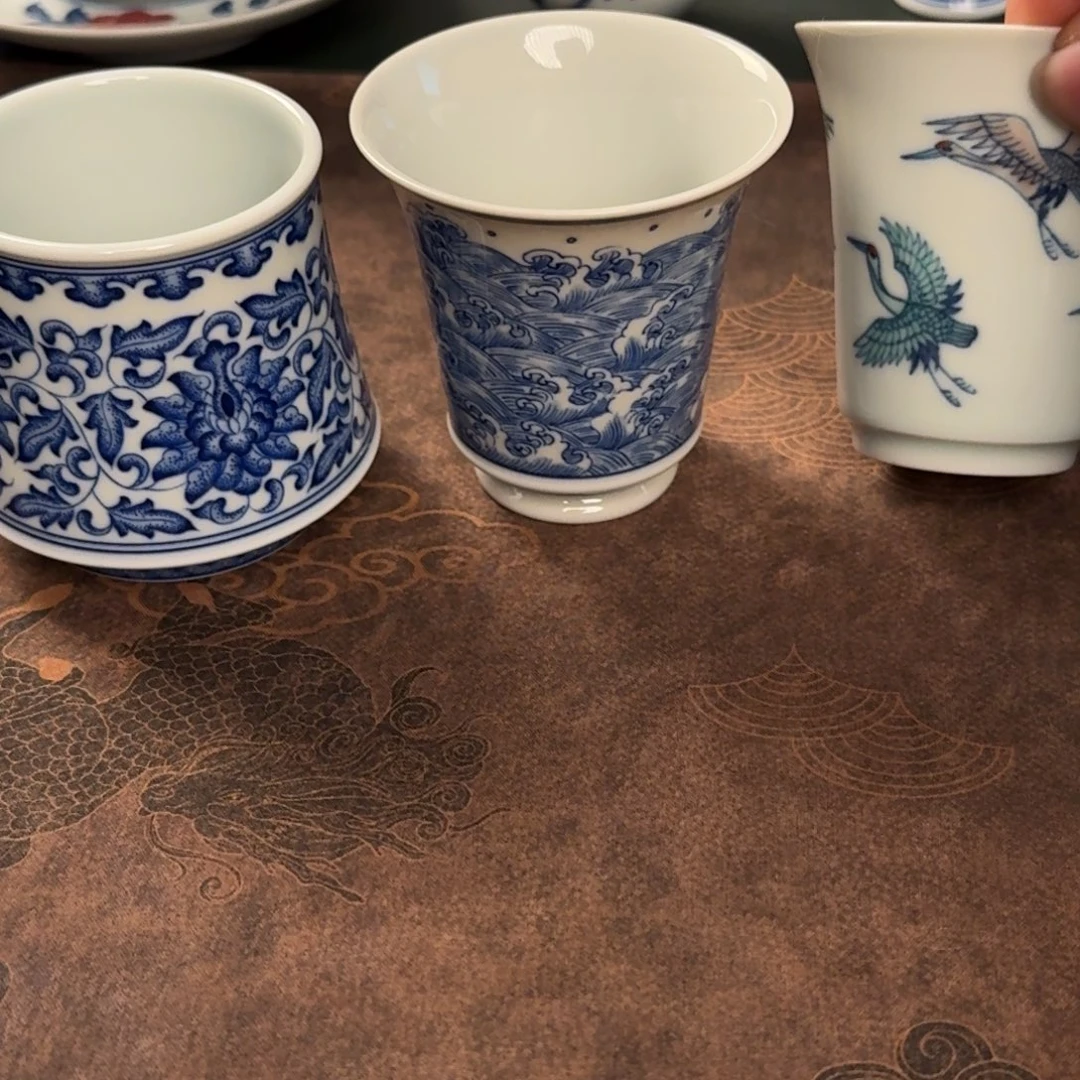 峰纯手工手绘陶瓷茶具三件套
