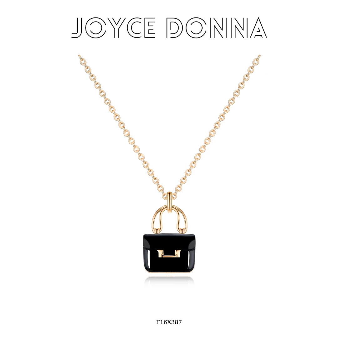镀K金 法式气质高级感百搭黑色包包项链 F16X387 F16X388